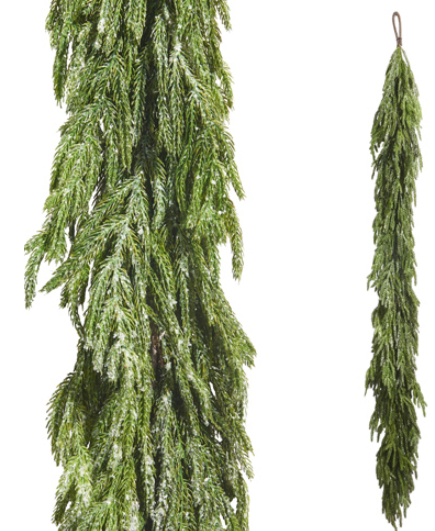 6' Glittered Cedar Garland