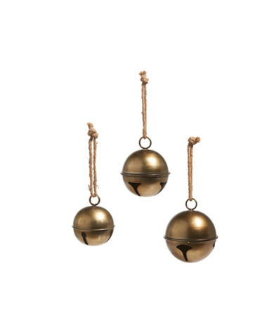 Antique Gold Jingle Bell Ornaments