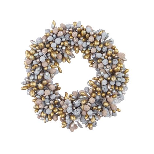 Beaded Berry Mini Wreath-Candle Ring