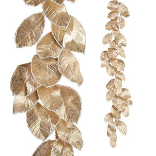 Glittered Magnolia Leaf Garland