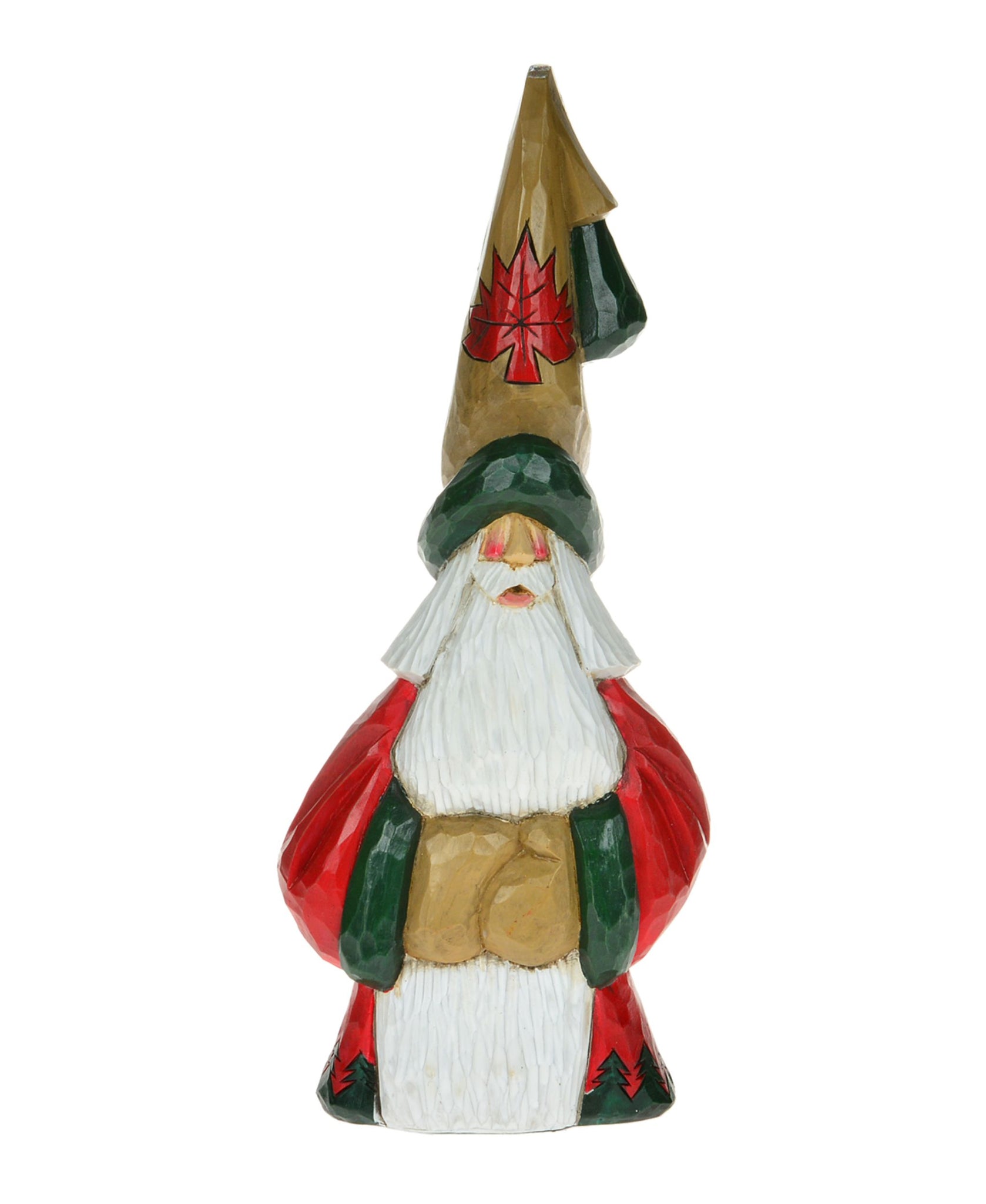 Cottage Carvings Maple Leaf Tall Hat Santa