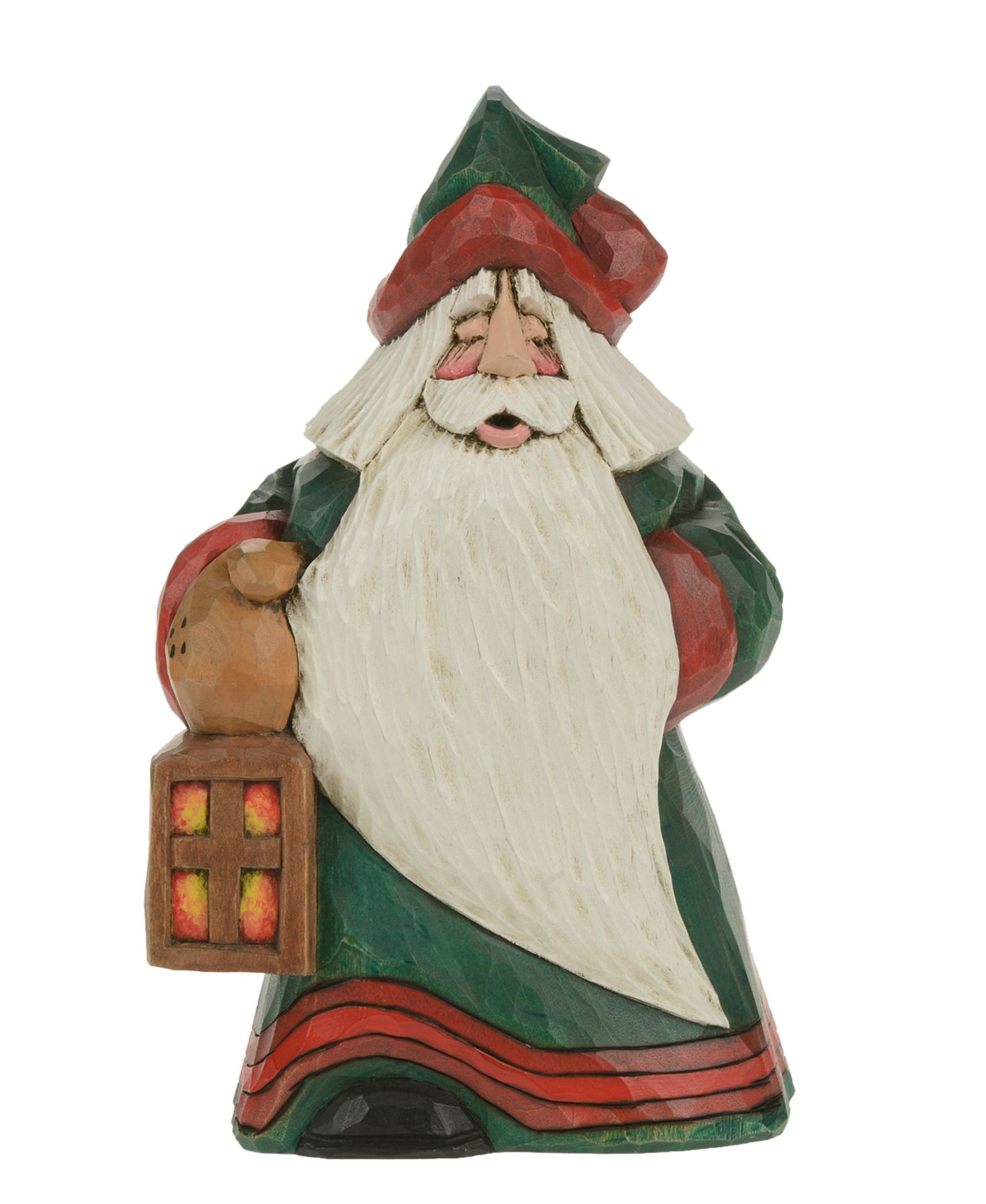 Cottage Carvings Lantern Santa