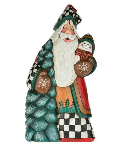 Cottage Carvings Mini Snowman Father Christmas