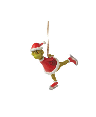 Jim Shore Grinch Ice Skating Hanging Ornament