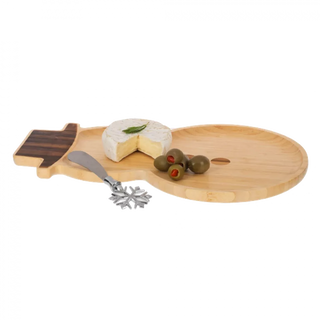 Snowman Cheese Board and Snowflake Spreader Set