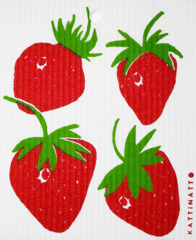 Kattinatt Swedish Dishcloth Regular Strawberries