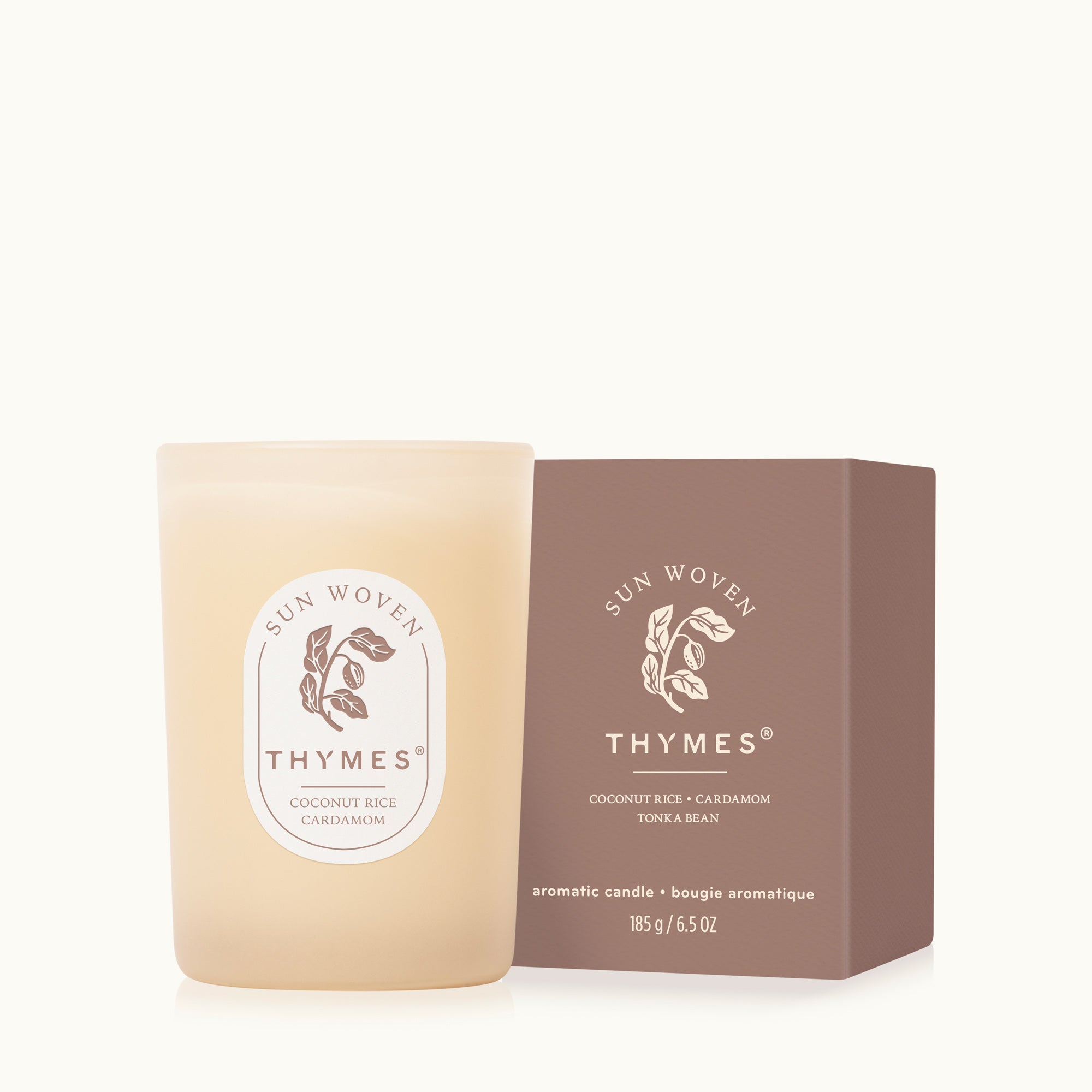 Thymes Sun Woven Poured Candle 6.5oz