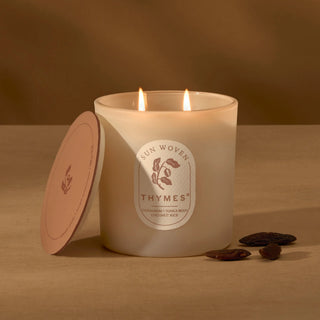 Thymes Sun Woven 2 Wick Candle 13 oz