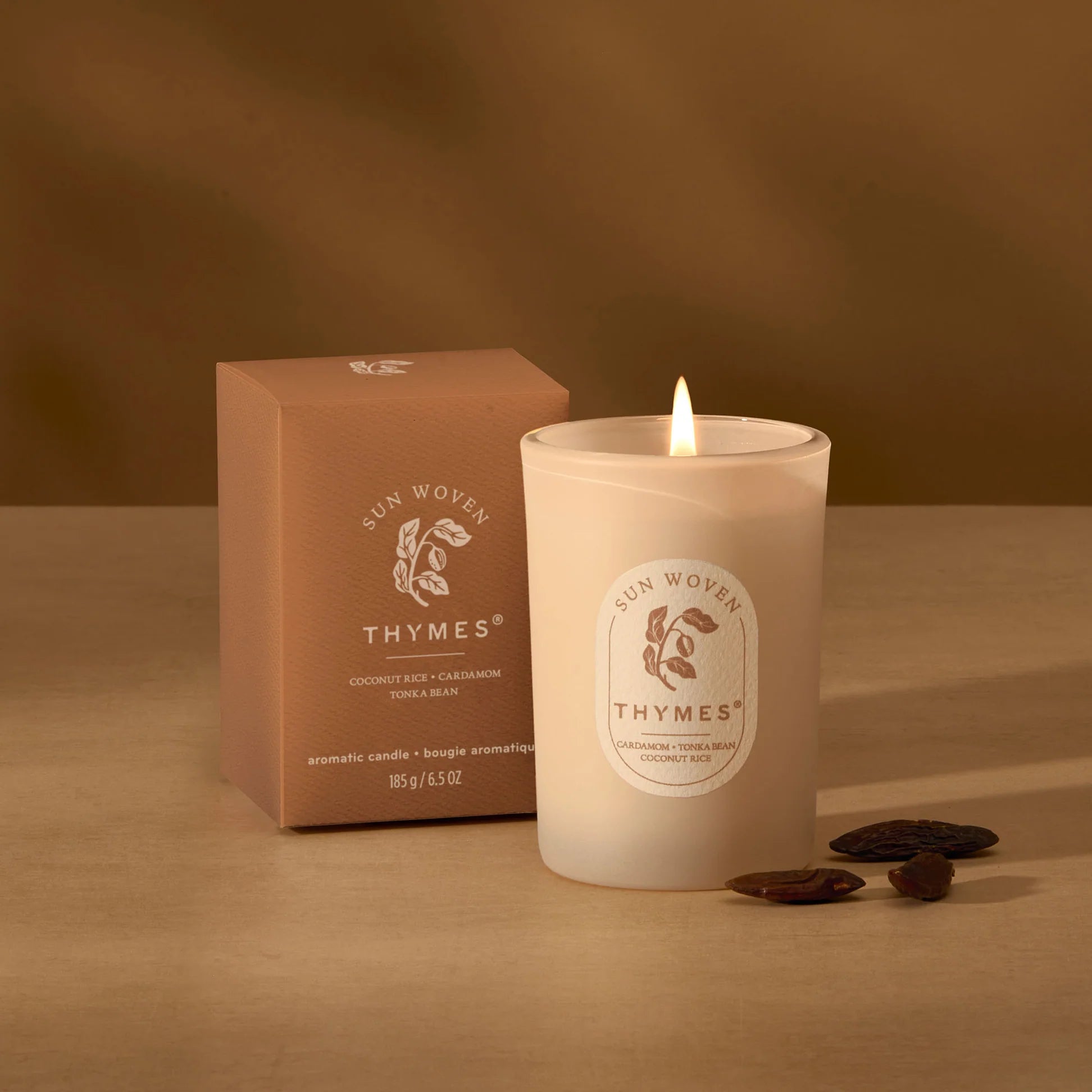 Thymes Sun Woven Poured Candle 6.5 oz