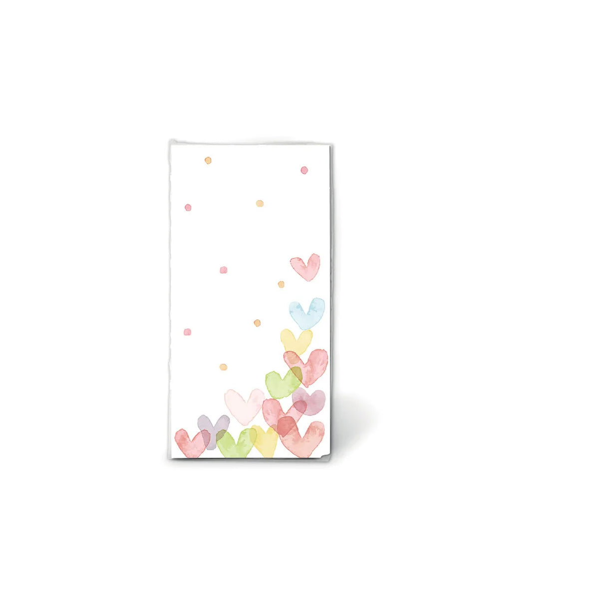 Designer Hankies Hearts Pastel Pocket Tissues