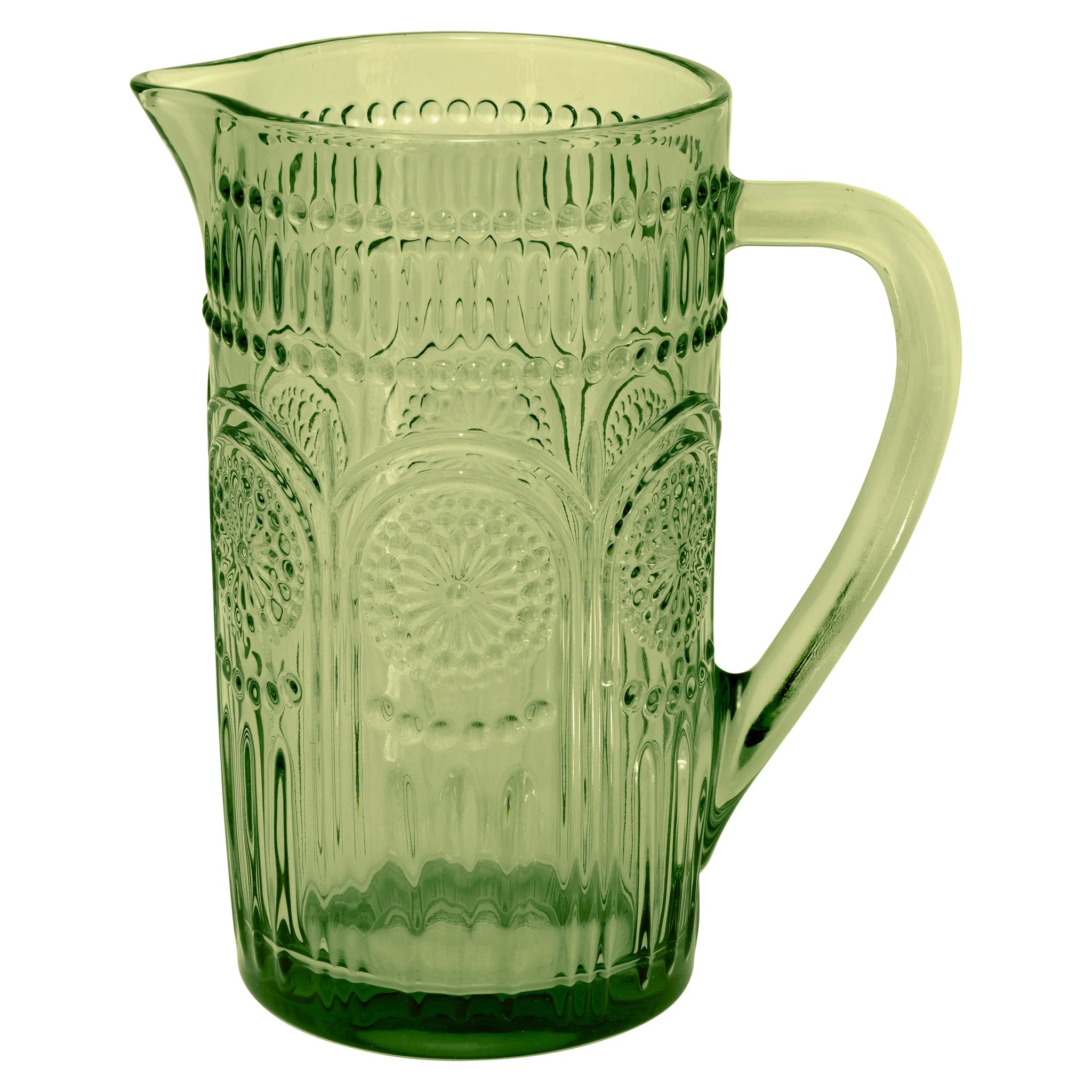 Codi Glass Pitcher - Olive Green