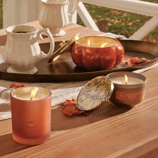 Thymes Pumpkin Laurel Tin Candle