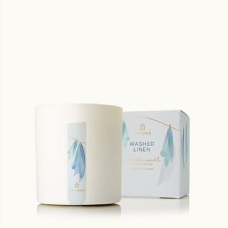 Thymes Washed Linen Poured Candle