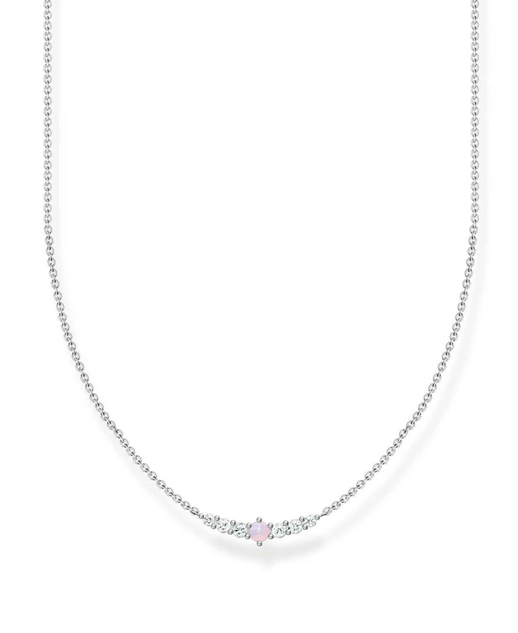 Thomas Sabo Silver Vintage Rose Opal Necklace