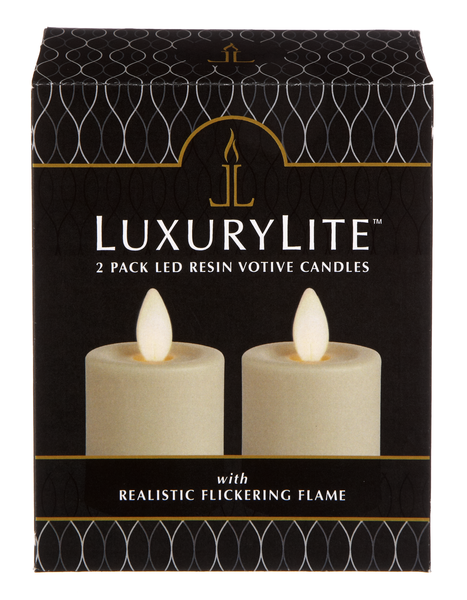 Ivory LED Votive Candle 2p Set