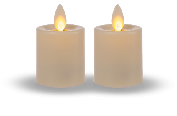 Ivory LED Votive Candle 2p Set