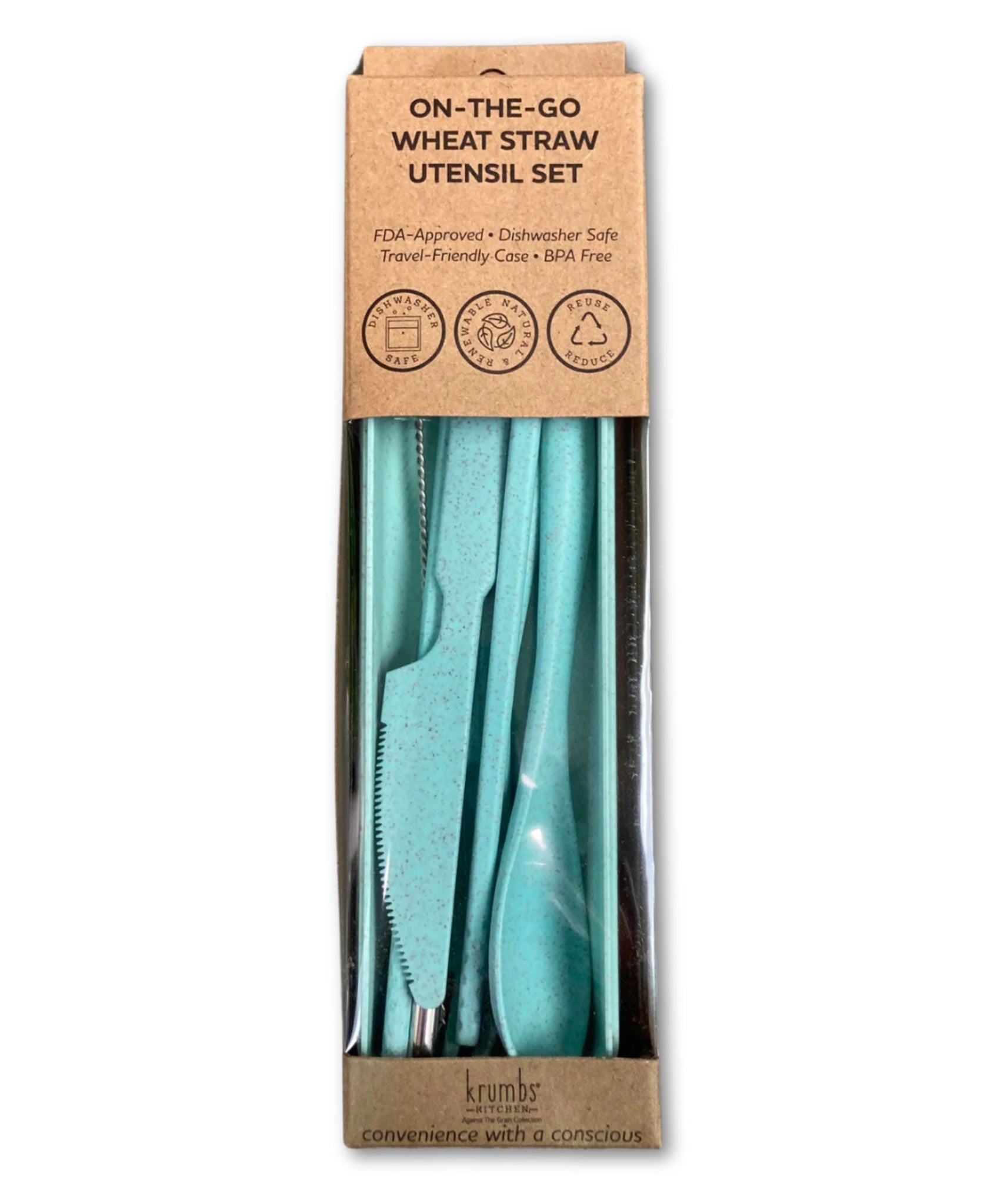 On The Go Wheat Straw Utensil Set