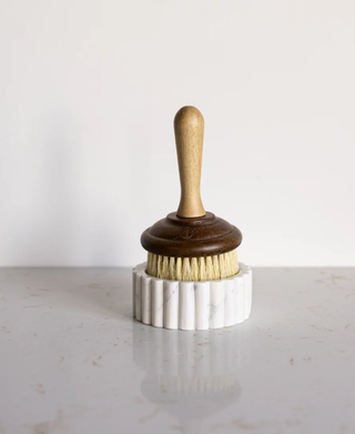 Luxe B Co. White Marble Fluted Soap Dish