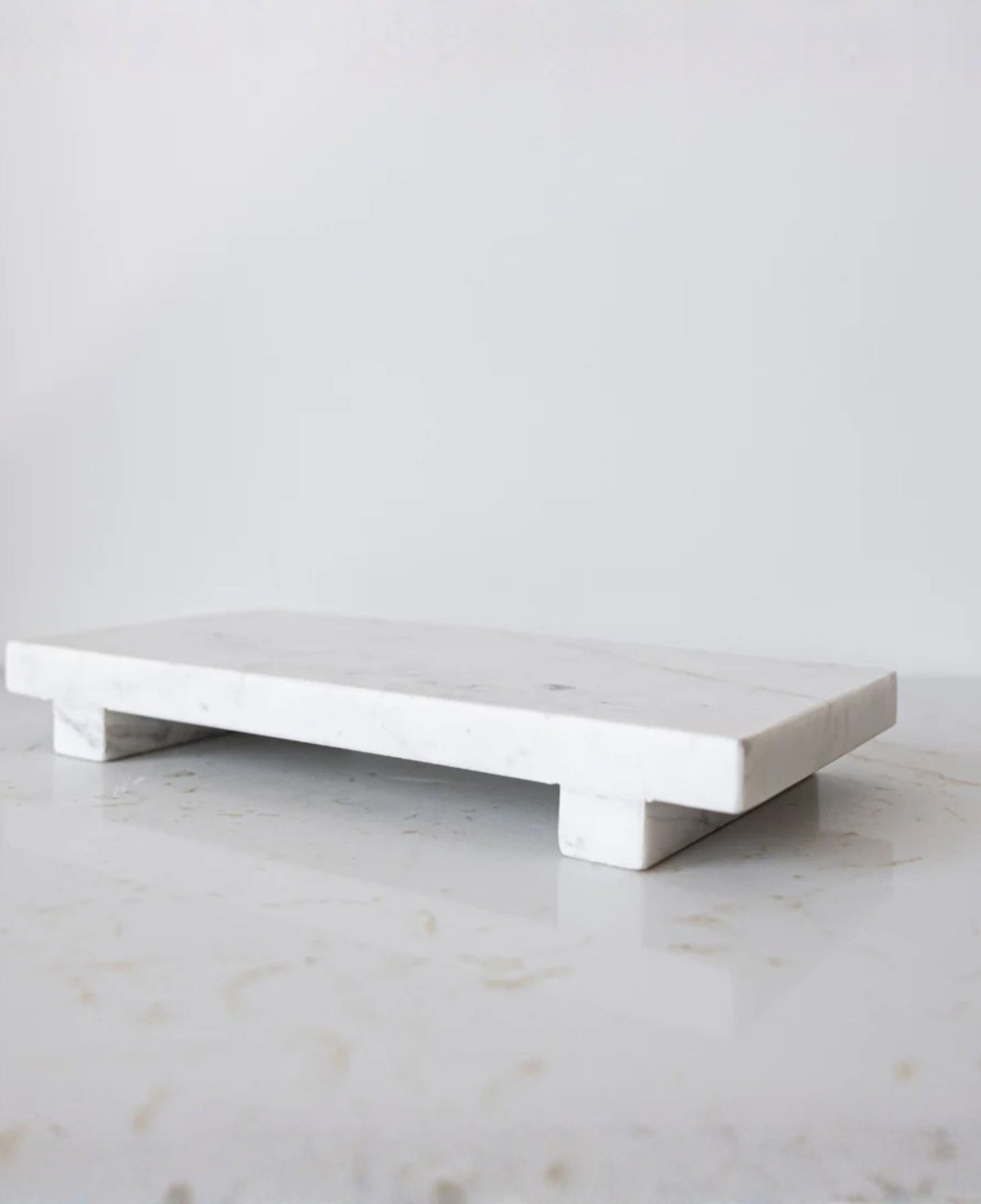 Luxe B Co. White Marble Trivet Riser