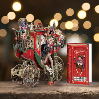 Me & McQ Christmas Carol 3D Pop Up Christmas Card