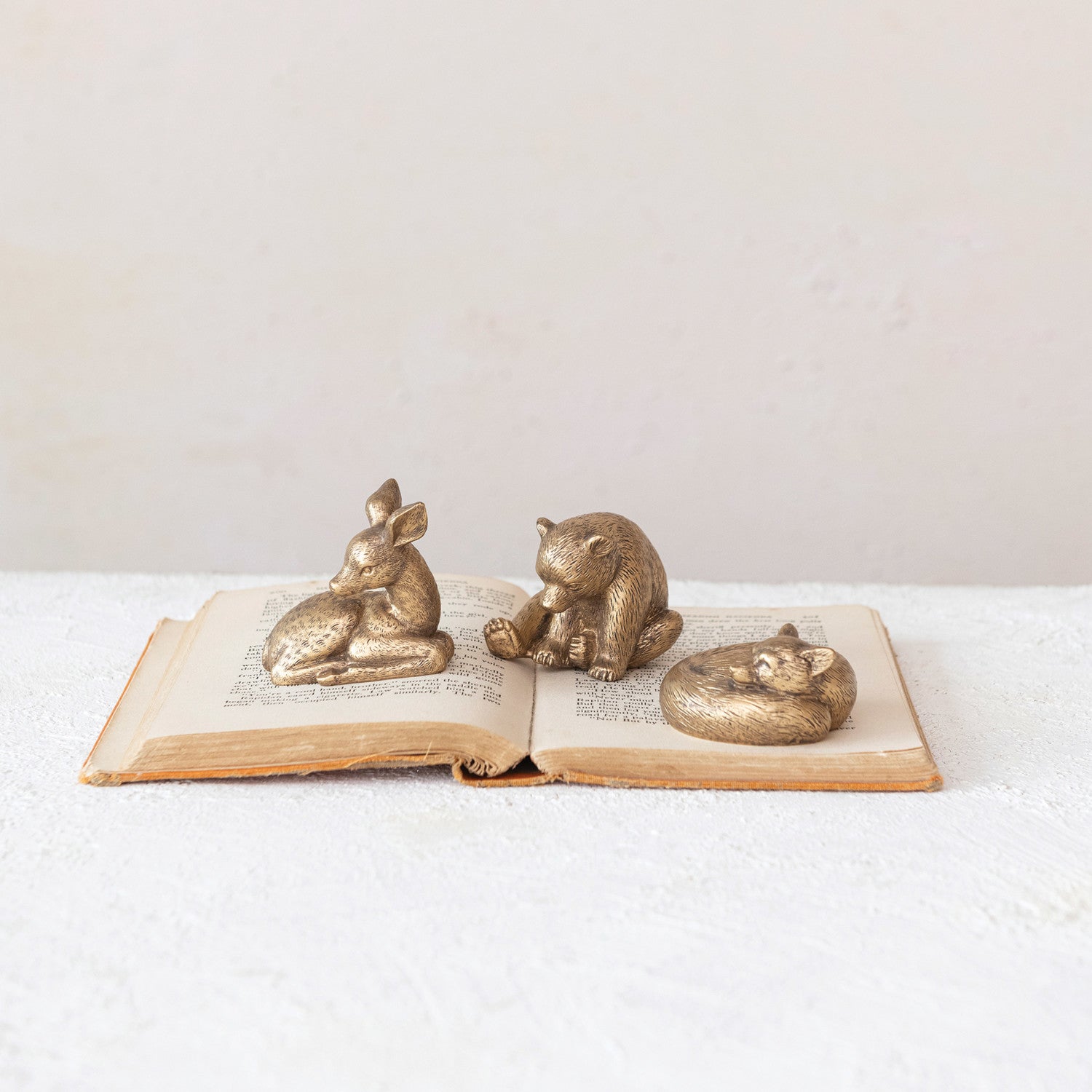 Sleepy Gold Resin Animals - 3 Styles