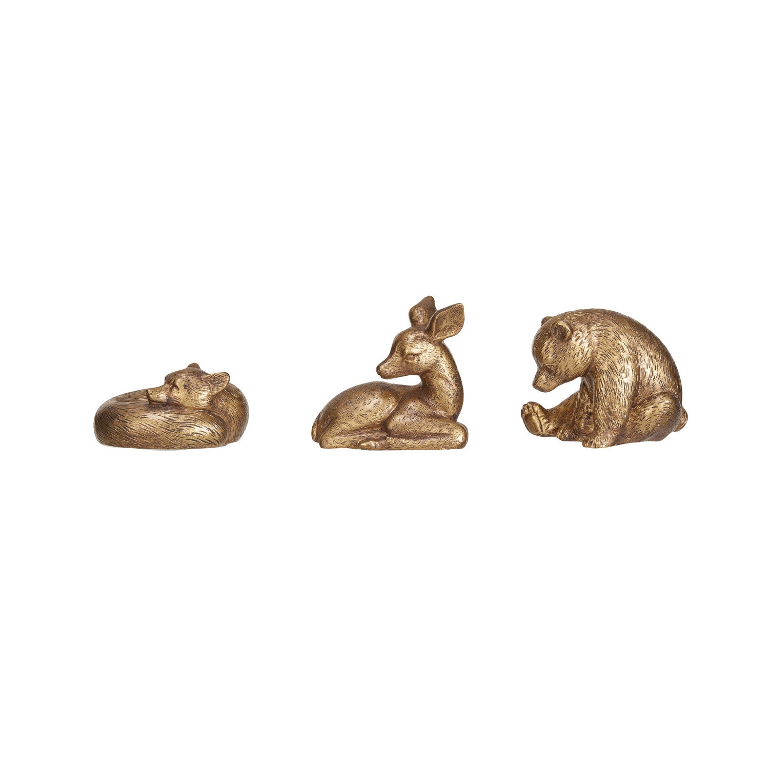 Sleepy Gold Resin Animals - 3 Styles