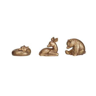Sleepy Gold Resin Animals - 3 Styles