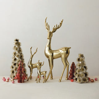 Cast Aluminum Small Gold Deer