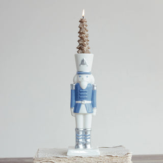 Ceramic Nutcracker Shaped Taper Candle Holder