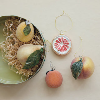 Paper Mache Vintage Orange Ornament
