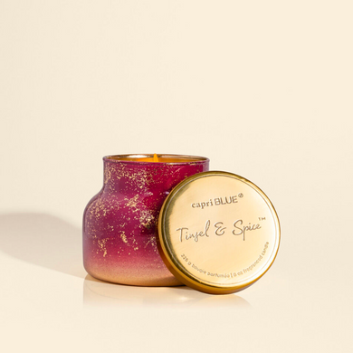 Capri Blue - Tinsel & Spice Glimmer Petite Jar, 8 oz