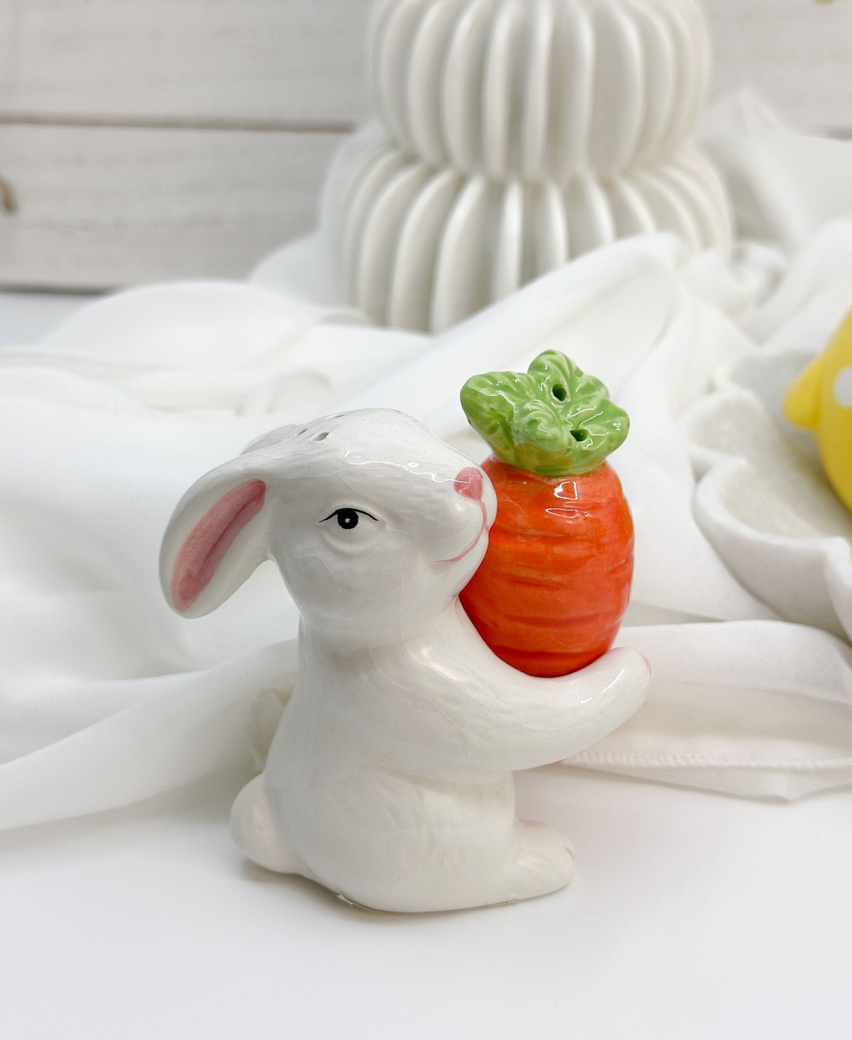 Easter Bunny and Carrot Salt & Pepper Shaker