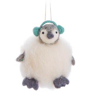 Penguin in Snowball Ornament