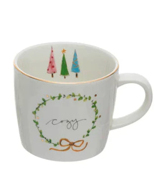 Holiday Christmas Stoneware Mugs - 4 Styles 12 oz.)