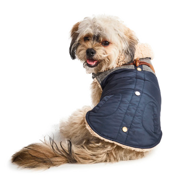 Sherpa Lined Dog Coat - India Ink | by Hotel Doggy