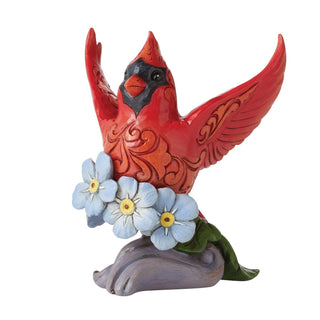 Jim Shore Heartwood Creek Caring Cardinal Forget Me Not Figurine