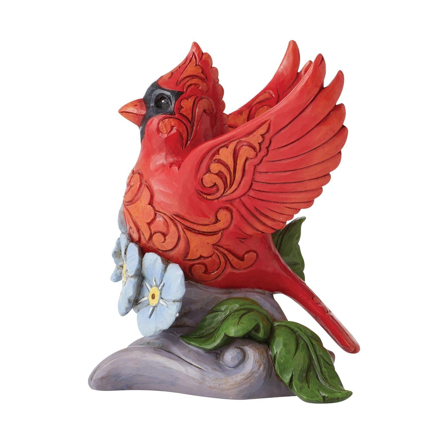 Jim Shore Heartwood Creek Caring Cardinal Forget Me Not Figurine