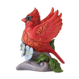 Jim Shore Heartwood Creek Caring Cardinal Forget Me Not Figurine