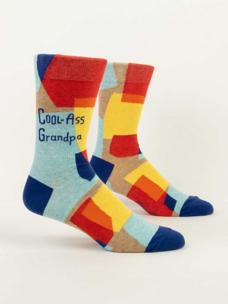 Blue Q Men's Cool-Ass Grandpa Crew Socks