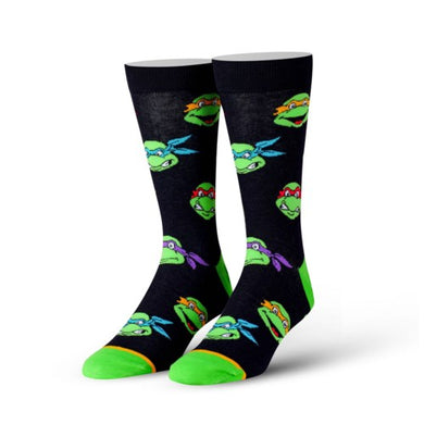 Cool Socks Retro Ninja Turtle Heads Men's Socks