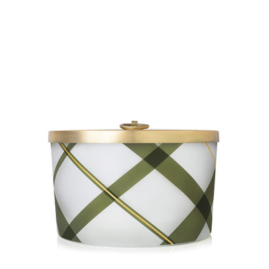 Thymes Frasier Fir Frosted Plaid Large Candle