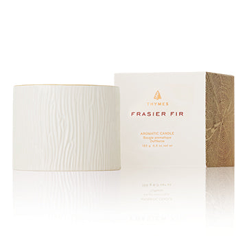 Thymes Frasier Fir Gilded Ceramic Candle - Petite
