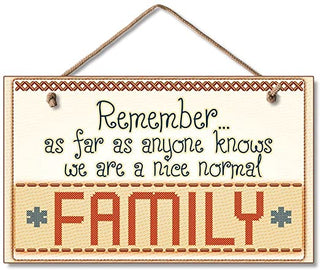 Highland Nice Normal Family Wood Hanging Sign