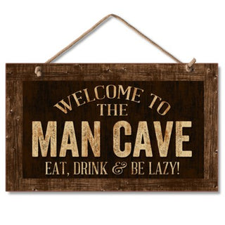 Highland Welcome To The Man Cave Wood Hanging Sign