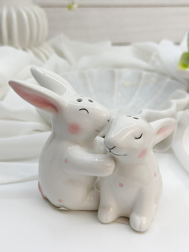 Easter Bunnies Hugging Salt & Pepper Shakers