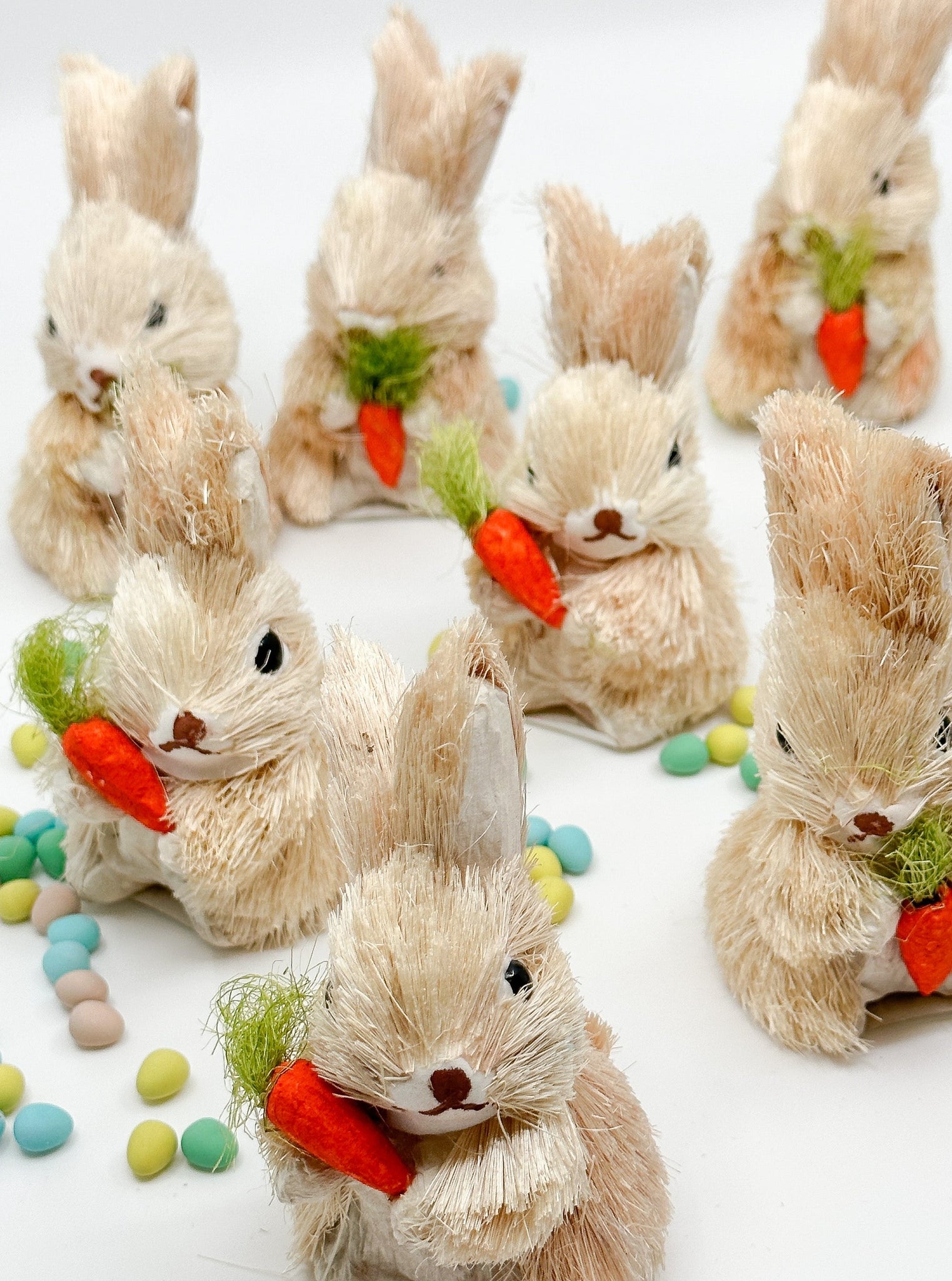 Small Bottle Brush Easter Bunnies