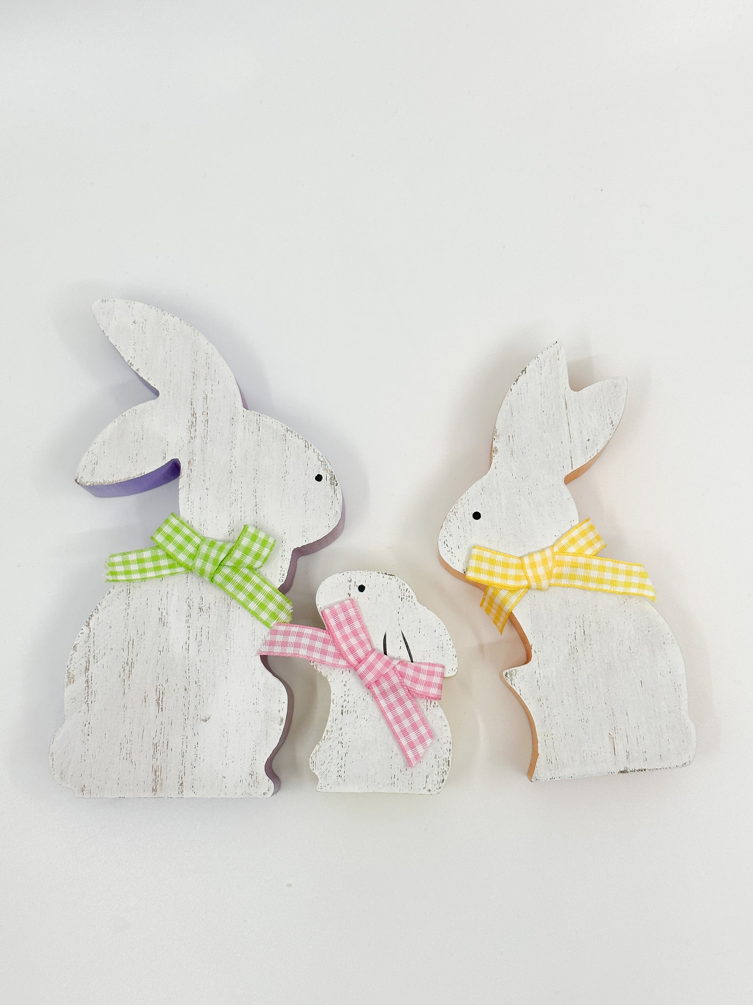 Easter Wooden Nesting Bunnies Family