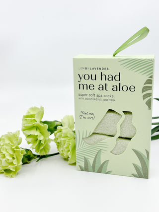 You Had Me At Aloe - Super Soft Spa Socks