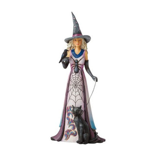 Weaving Wicked Wonder Witch With Spider Web Dress Figurine
