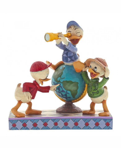 Jim Shore Huey, Dewey, and Louie 'Navigating Nephews' Figurine
